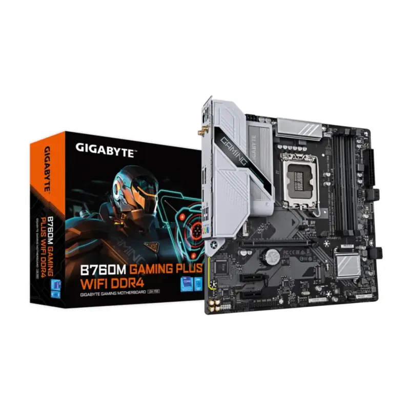 Placa Madre Gigabyte B760M GAMING PLUS WIFI, LGA1700 DDR4, mATX