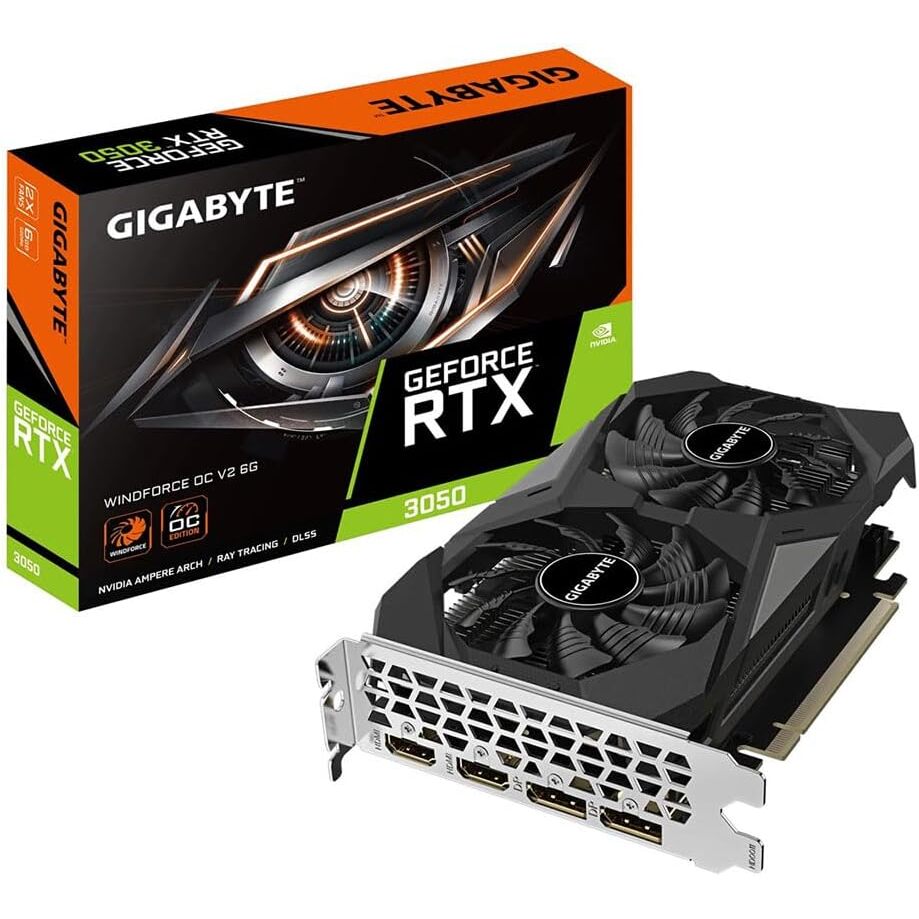 Tarjeta de Video Gigabyte GeForce RTX 3050 WINDFORCE [GV-N3050WF2OCV2-6GD]