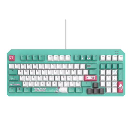 Teclado Gamer ASUS TUF Gaming K3 Gen II Hatsune Miku Edition, 96%, Switch Opto-Mecánico, Inglés