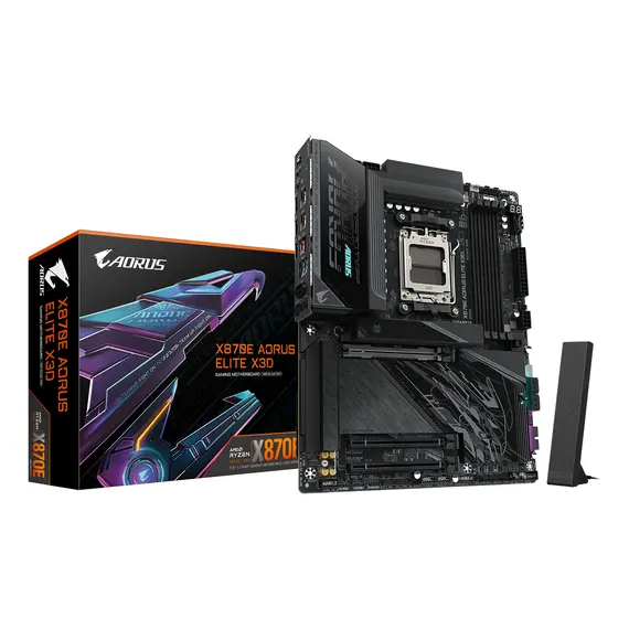 Placa Madre X870E AORUS ELITE X3D Socket AM5, 4x DDR5, X3D Turbo Mode