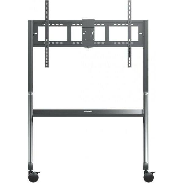 Carro Trolley Slim ViewSonic VB-STND-009 - Para Pantallas de 55'' a 105'', Elegante y Alt.Ajustable